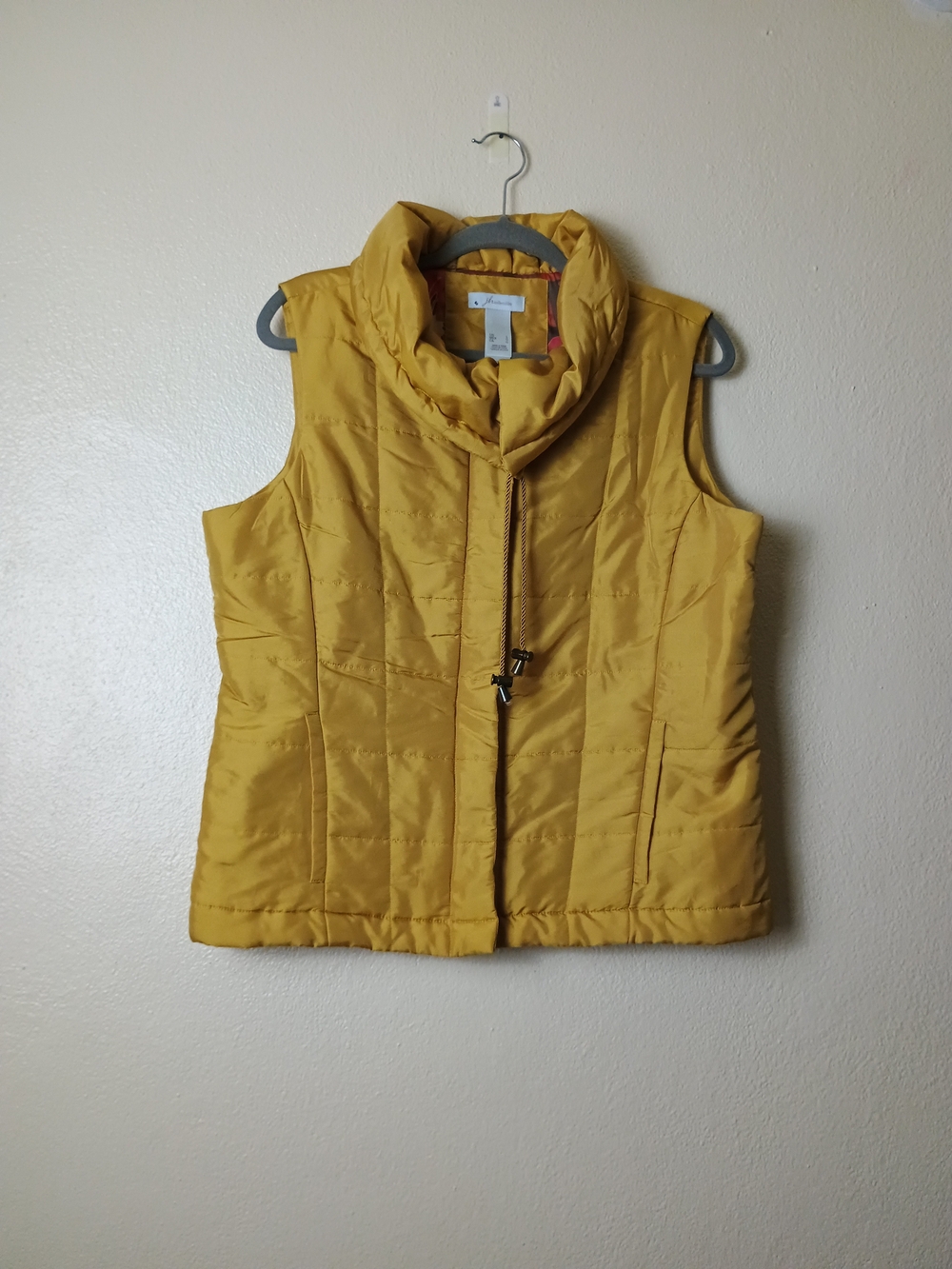 JH Collectibles Mustard Yellow Quilted Puffer Vest